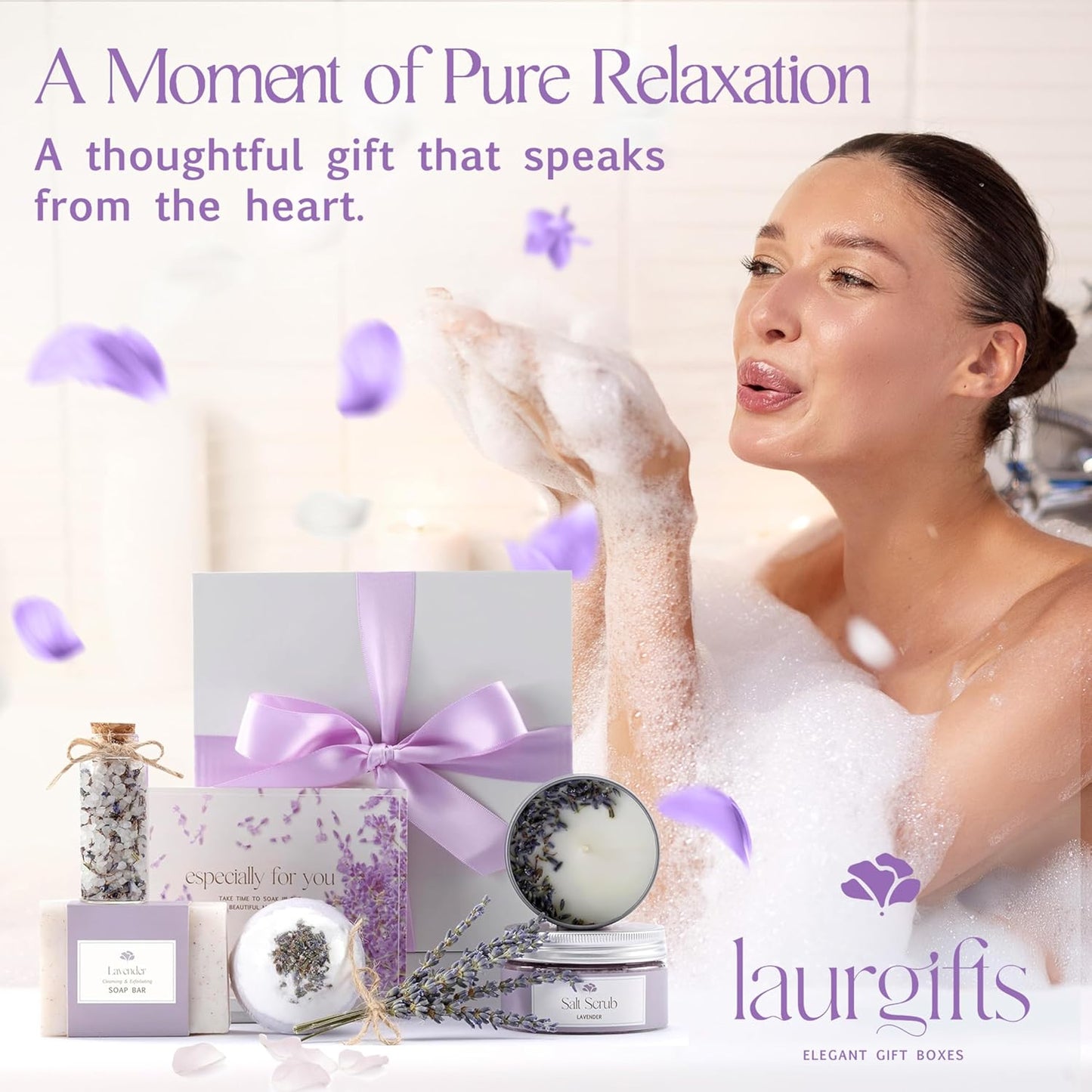 Lavender Relaxing Spa Gift Set — Calm & Restore Self-Care Box