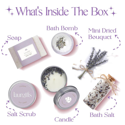 Lavender Relaxing Spa Gift Set — Calm & Restore Self-Care Box